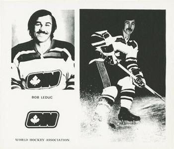 1972-73 Ottawa Nationals (WHA) #NNO Bob Leduc Front