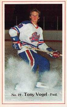 1982-83 Regina Pats (WHL) Police #11 Tony Vogel Front