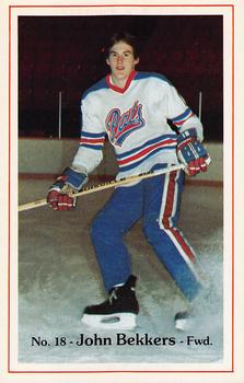 1982-83 Regina Pats (WHL) Police #12 John Bekkers Front