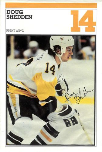 1982-83 Heinz Pittsburgh Penguins Photo-Pak Night SGA 6x9 #NNO Michel Dion / Doug Shedden Back