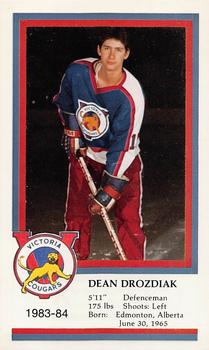 1983-84 Victoria Cougars (WHL) Police #7 Dean Drozdiak Front