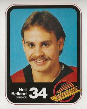 1984-85 Vancouver Canucks #1 Neil Belland Front