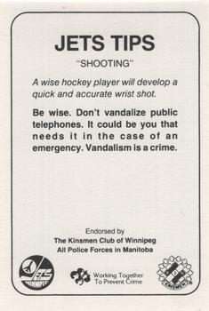 1984-85 Winnipeg Jets Police #NNO Jim Kyte Back
