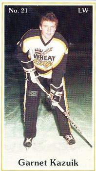 1984-85 Brandon Wheat Kings (WHL) Police #1 Garnet Kazuik Front