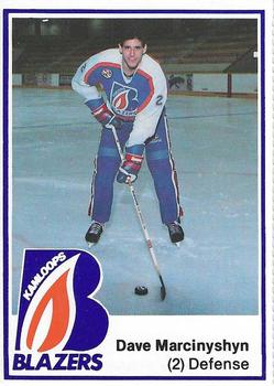 1986-87 Kamloops Blazers (WHL) Police #NNO Dave Marcinyshyn Front