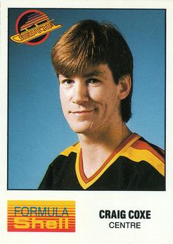 1987-88 Shell Oil Vancouver Canucks #NNO Craig Coxe Front