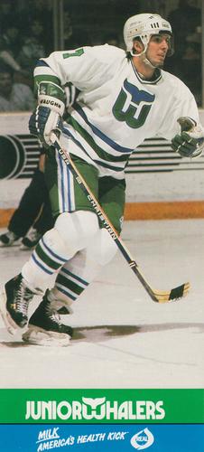1989-90 Junior Whalers/Milk Hartford Whalers #NNO Brian Lawton Front