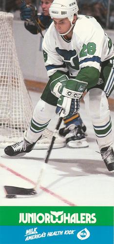 1989-90 Junior Whalers/Milk Hartford Whalers #NNO Mike Tomlak Front