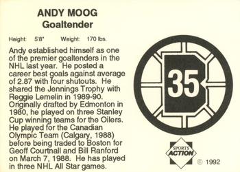 1991-92 Sports Action Boston Bruins #NNO Andy Moog Back