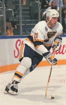1991-92 St. Louis Blues Postcards #NNO Jeff Brown Front
