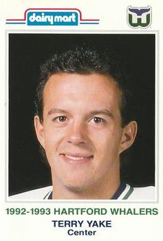 1992-93 Dairy Mart Hartford Whalers #NNO Terry Yake Front