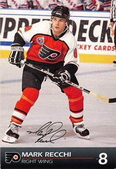 1992-93 Philadelphia Flyers Postcards #NNO Mark Recchi Front