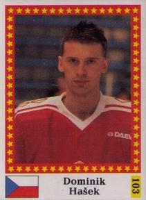 1991 Semic Hokej MS (Czechoslovakian) Stickers #103 Dominik Hasek Front