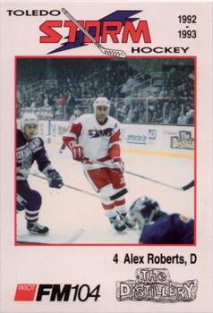 1992-93 Toledo Storm (ECHL) #18 Alex Roberts Front