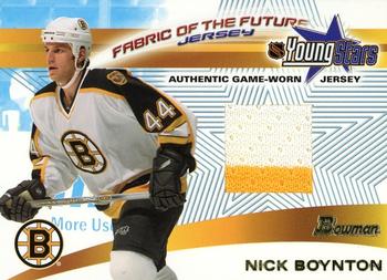 2001-02 Bowman YoungStars - Fabric of the Future Jersey #FFJ-NB Nick Boynton Front