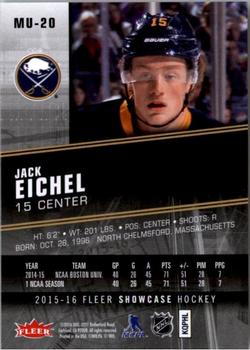 2015-16 Fleer Showcase - Metal Universe Rookies #MU-20 Jack Eichel Back