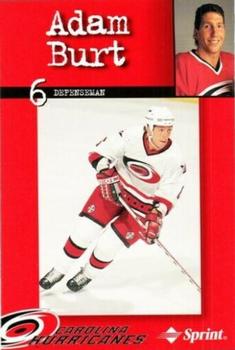 1997-98 Sprint Carolina Hurricanes Postcards #NNO Adam Burt Front