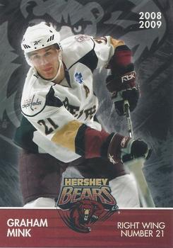 2008-09 Hershey Bears (AHL) #20 Graham Mink Front