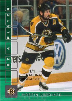 2001-02 Be a Player Memorabilia - Chicago National Emerald #319 Martin Lapointe Front