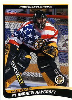 2001-02 Choice Providence Bruins (AHL) #1 Andrew Raycroft Front