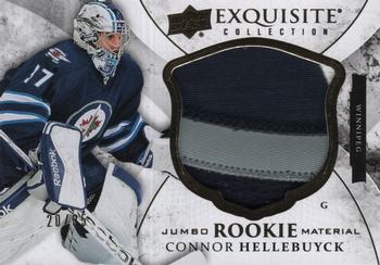 2015-16 Upper Deck Black Diamond - Exquisite Rookies Jumbo Material #RJ-CH Connor Hellebuyck Front