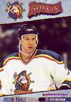 1997-98 Multi-Ad Peoria Rivermen (ECHL) #13 Justin Krall Front
