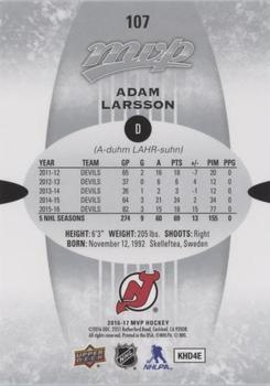 2016-17 Upper Deck MVP - Silver Script #107 Adam Larsson Back