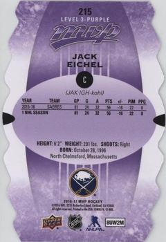 2016-17 Upper Deck MVP - Colors and Contours #215 Jack Eichel Back