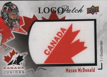 2016 Upper Deck Team Canada Juniors - Manufactured Logo Patches #LP-MC Mason McDonald Front