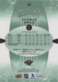 2016-17 Upper Deck MVP - Green Script #50 Charlie Coyle Back