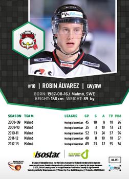 2013-14 HockeyAllsvenskan #HA-173 Robin Álvarez Back