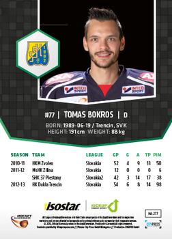 2013-14 HockeyAllsvenskan #HA-277 Tomas Bokros Back