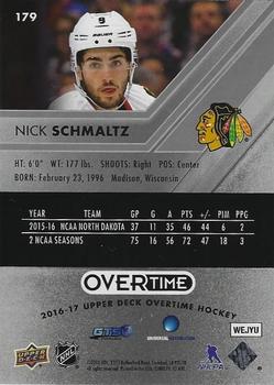 2016-17 Upper Deck Overtime #179 Nick Schmaltz Back