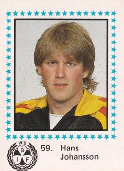 1983-84 Semic Elitserien (Swedish) #59 Hans Johansson Front