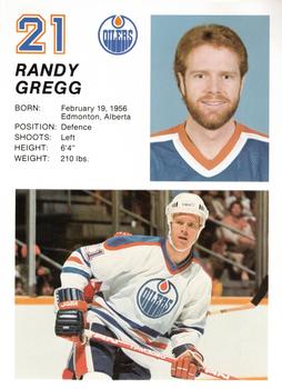 1984-85 Edmonton Oilers #NNO Randy Gregg Front