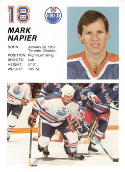 1984-85 Edmonton Oilers #NNO Mark Napier Front