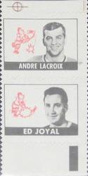 1969-70 Topps - All-Star Stamp Pairs #NNO Andre LaCroix / Ed Joyal Front
