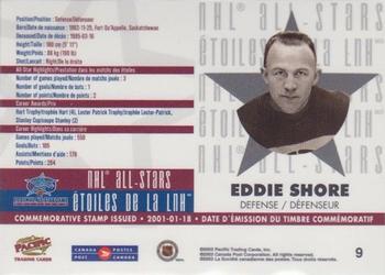 2003 Pacific Canada Post NHL All-Stars #9 Eddie Shore Back
