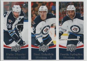 2016-17 Upper Deck - Team Triples #TT-W2 Blake Wheeler / Mark Scheifele / Dustin Byfuglien Front