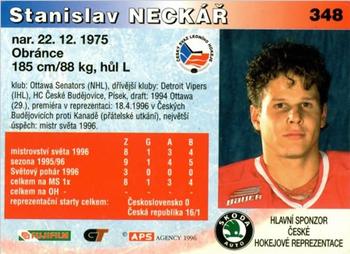 1996-97 APS Extraliga (Czech) #348 Stanislav Neckar Back