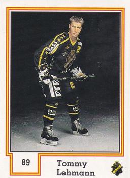 1990-91 Semic Elitserien (Swedish) Stickers #89 Tommy Lehmann Front