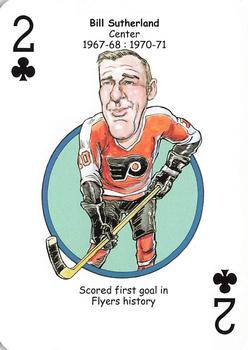 2010 Hero Decks Philadelphia Flyers Hockey Heroes Playing Cards #2♣ Bill Sutherland Front