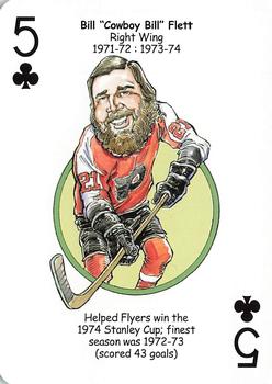 2010 Hero Decks Philadelphia Flyers Hockey Heroes Playing Cards #5♣ Bill Flett Front