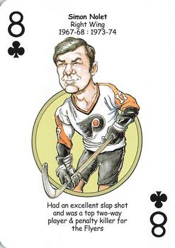 2010 Hero Decks Philadelphia Flyers Hockey Heroes Playing Cards #8♣ Simon Nolet Front