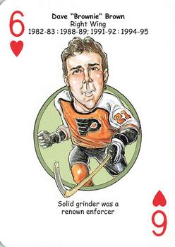 2010 Hero Decks Philadelphia Flyers Hockey Heroes Playing Cards #6♥ Dave Brown Front