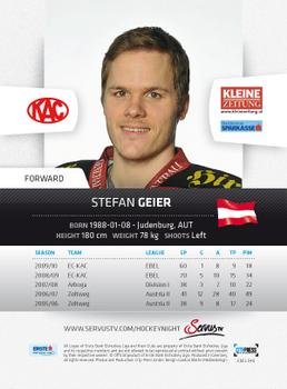 2010-11 Erste Bank Eishockey Liga #48 Stefan Geier Back