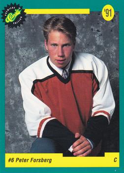 1991 Classic Draft Picks #5 Peter Forsberg Front