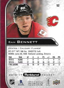 2016-17 Parkhurst - Red #52 Sam Bennett Back