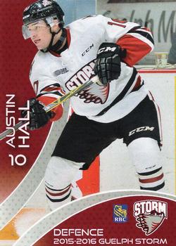 2015-16 M&T Printing Guelph Storm (OHL) #A-04 Austin Hall Front