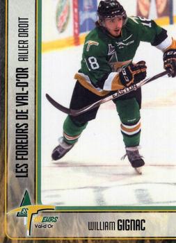 2015-16 Val-d'Or Foreurs (QMJHL) #9 William Gignac Front